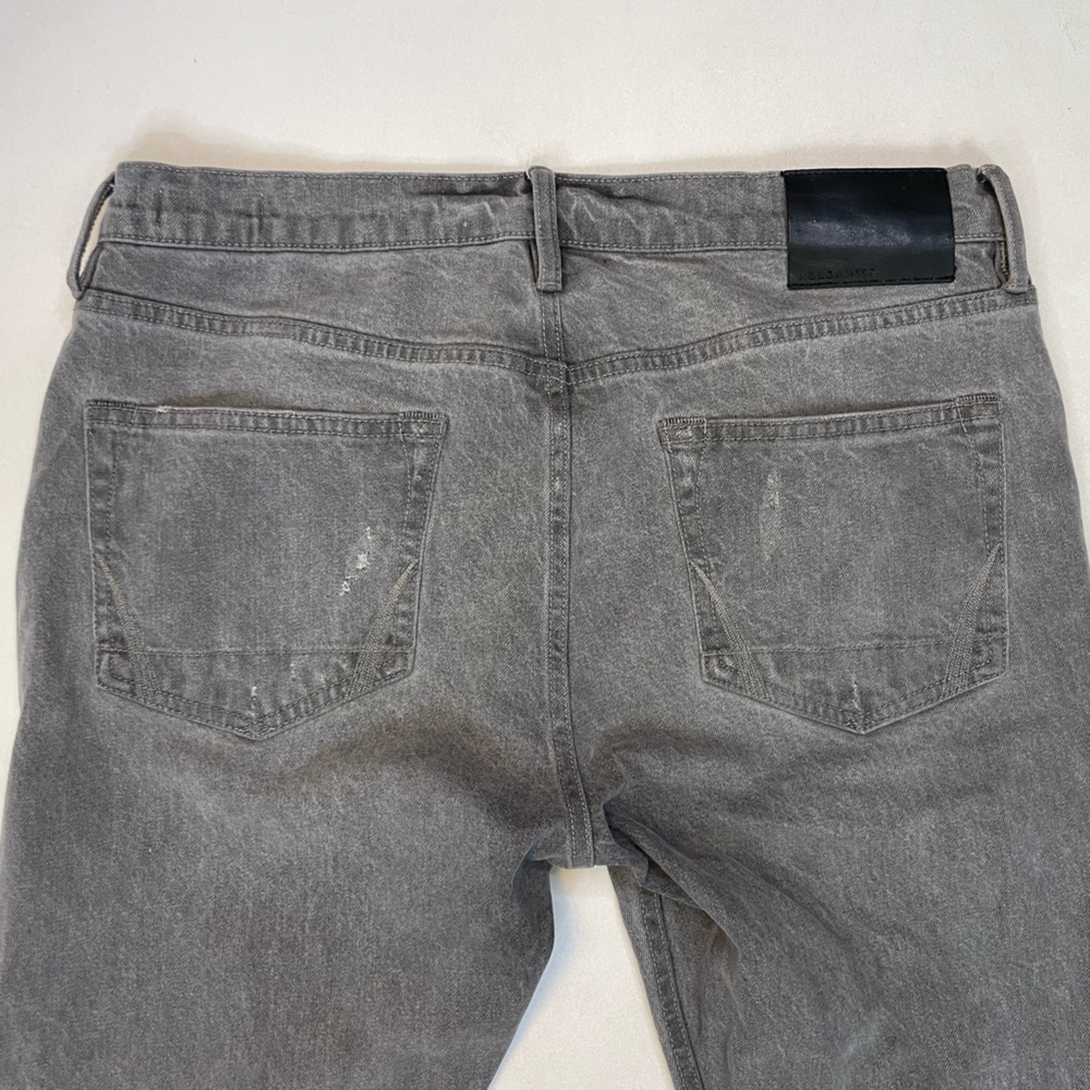 ALLSAINTS Rex Denim Jeans Men Size 32 x 32 Gray Distressed - Picture 6 of 12